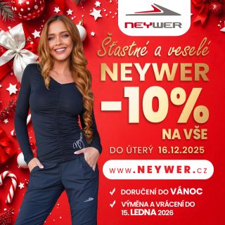 🎀 Šťastné a veselé z NEYWERu! 🎄 Nadělujeme Vám SLEVU -10 % na VŠE na našem e-shopu neywer.cz – ideální čas pořídit luxusní...